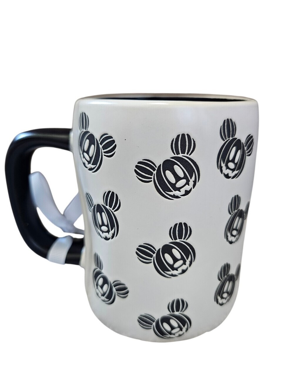Disney Rae Dunn Spooky Mickey Black & White Ceramic Mug, New - Picture 2 of 4